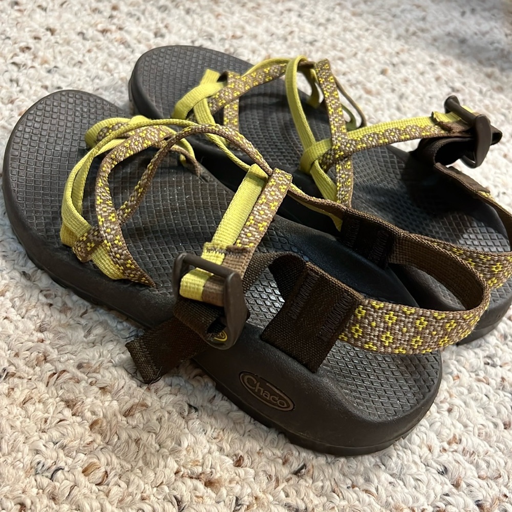 Original Chaco’s- lime green and brown